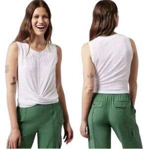 Athleta Breezy Twist Tank Top Women's 3X White Workout Active Athleisure Gym